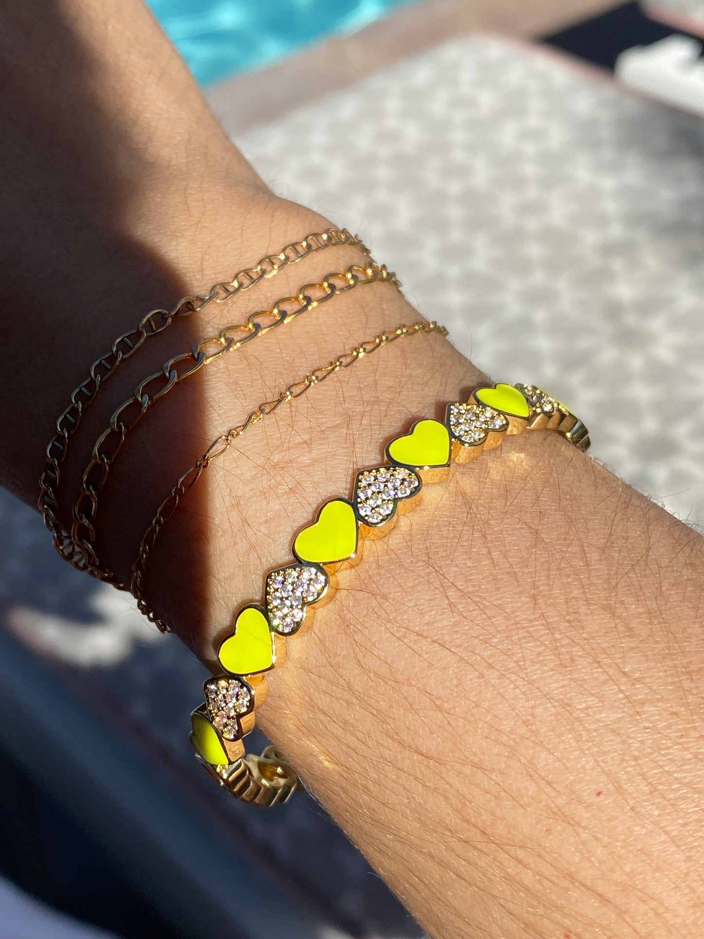 Be Mine: Electric Yellow Cuff Bracelet